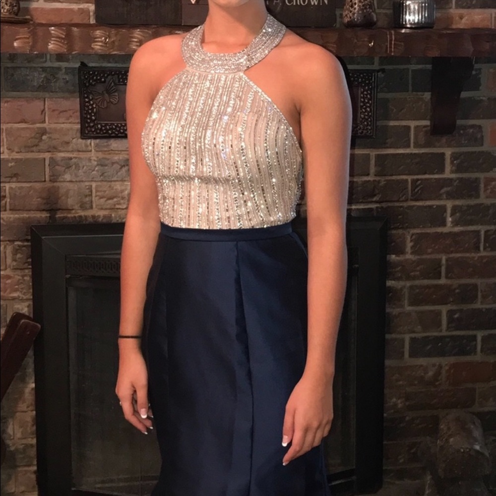 Navy Blue Prom Dress